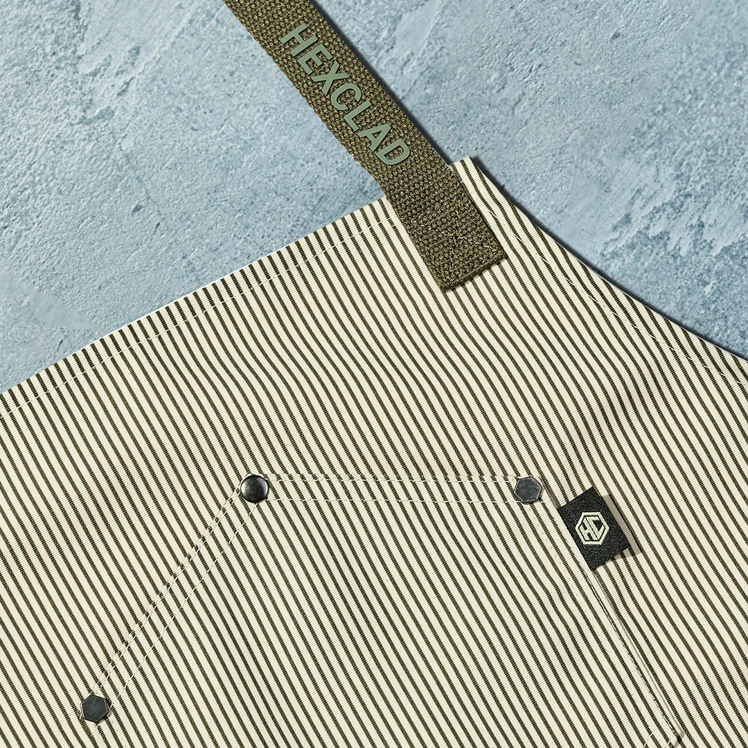 Eco Modern Apron (Classic Stripe, Forest) - Image 5